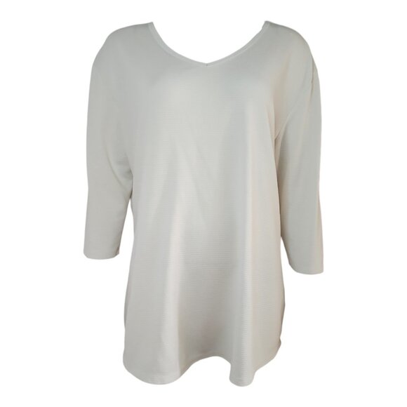 Segments Top Womens Plus Size XXL Solid White Thermal Made in Canada Base Layer - Picture 1 of 7